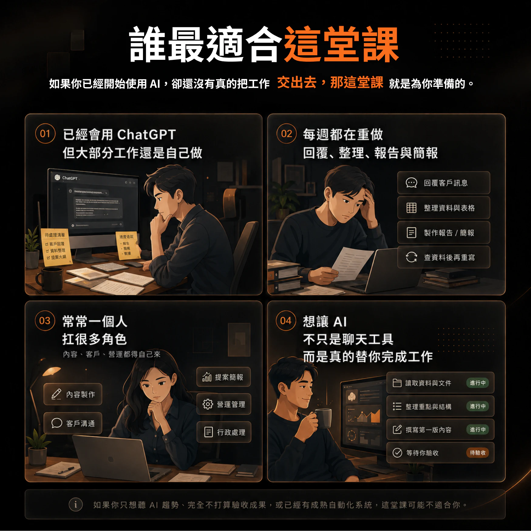 適合這堂課的學員